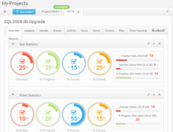 TeamHeadquarters Project Dashboard Screenshot