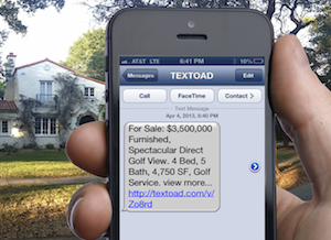 Real Estate Text/SMS Message Sign Rider Marketing