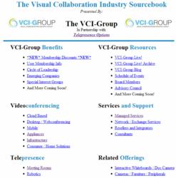 The Visual Collaboration Industry Sourcebook homepage