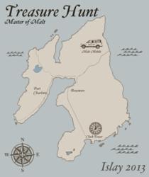 Master of Malt Islay treasure hunt map