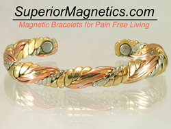 Sergio Lub Magnetic Copper Bracelet Honeysuckle Weave