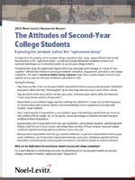 Report on Second-Year College Student Attitudes