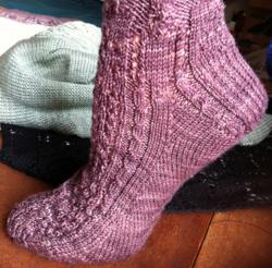 Sock with Welsh Heel from What (else) Would Madame Defarge Knit?