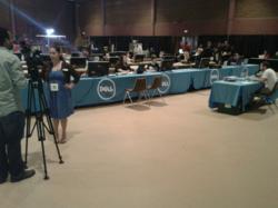 A photo of a game design session at the 2012 Digifest South Festival in Bossier City, La.