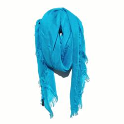 Oversized Turquoise Frayed Edge Scarf
