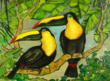 Jane Peterson, "Two Toucans," O/C