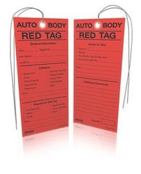 5S Auto Body Red Tags