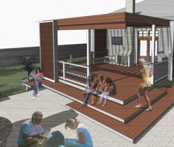 View towards Deck. Arcbazar Competition: Deck/Patio, Massachusetts. Design Entry: Mark Warren, New Zealand