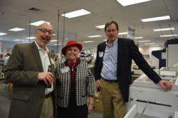 Open House guests included Murray Vetstein of Source4, Mary Redmond of Independent Lease Review (Fearless),
and Bill Farquharson of Aspire For and Printing Impressions magazine.