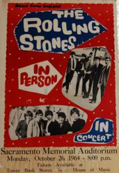 Original 1964-66 Rolling Stones Sacramento, California Concert Poster