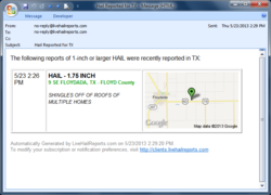 hail alerts, hailstorm, hail damage, storm tracking hail maps, hail reports, tornado