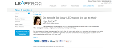 Home page of News and Insights from Leapfrog Lighting
