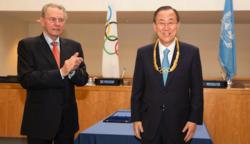 UN Secretary-General Ban Ki-moon Receives Olympic Order