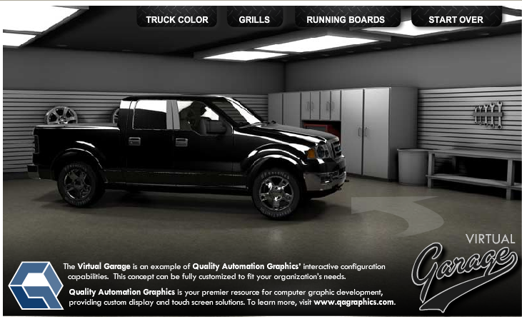 How do you virtually customize a truck online?