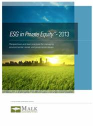 ESG in Private Equity - 2013