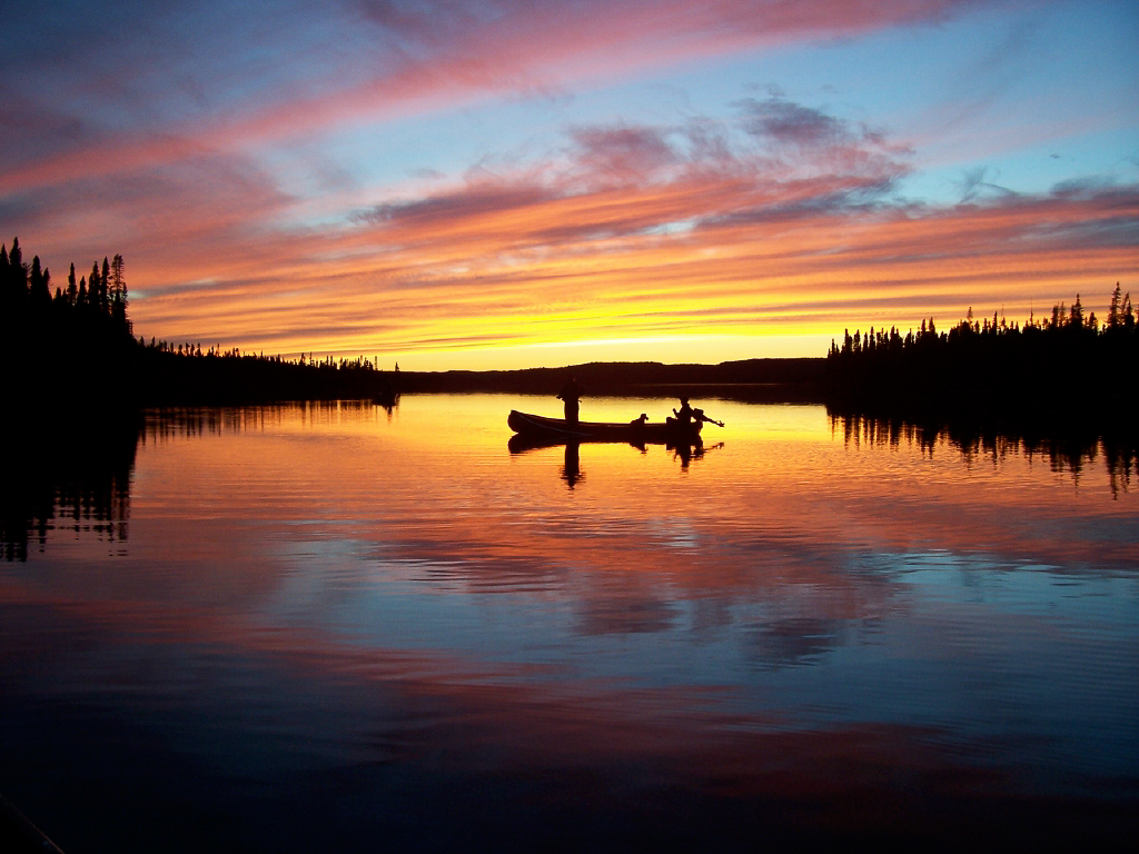 ... Sunset Fishing Canada Lake Sunset Basket Camp Calm Dock Boat Color Sky