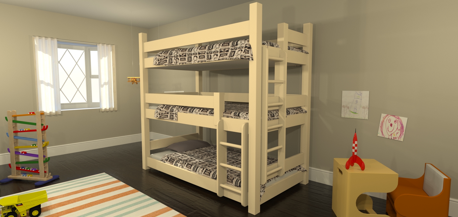 Build Triple Bunk Bed Free Plans