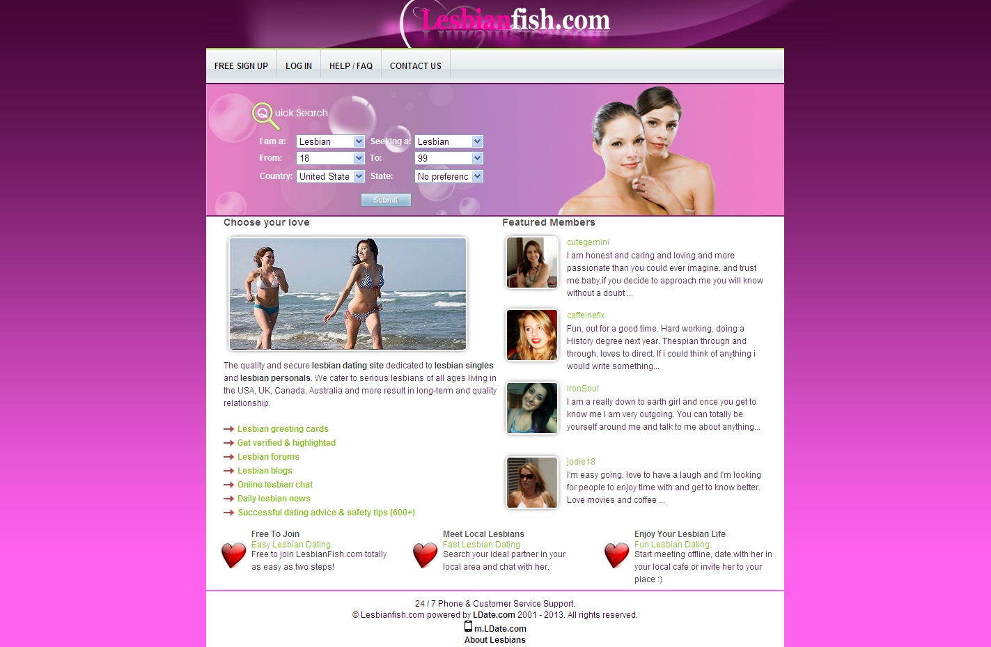 100 free lesbian dating sites