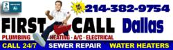 First Call Plumbers Install and Repair Water Heaters, Sewers, Water and Gas Lines and Leak Detection.