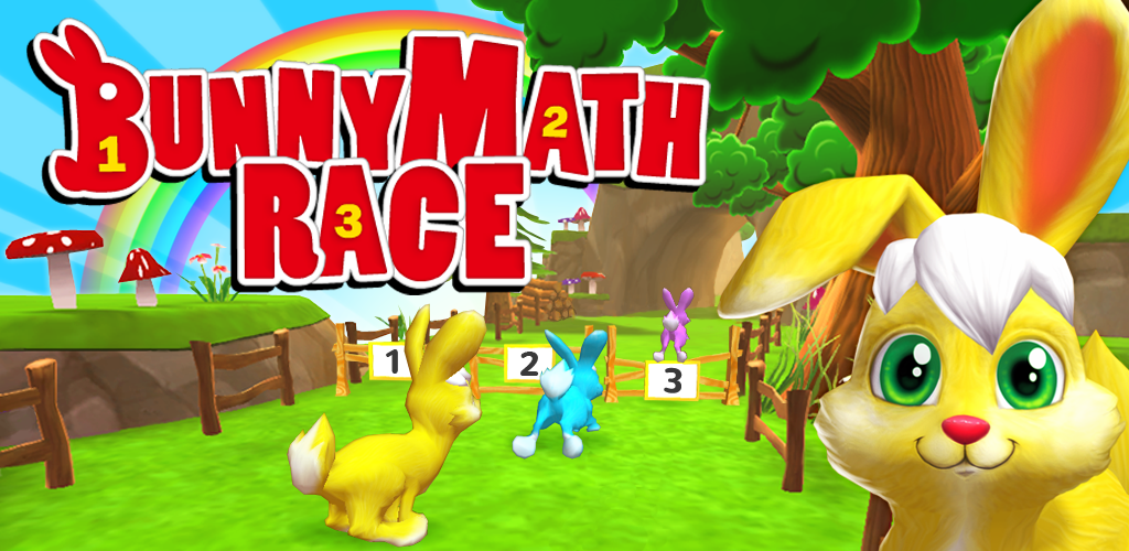 Educational Summer Fun - Bunny Math Race Game for 3-8 Year Old Kids