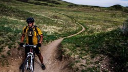 Iraq Veteran José Santiago on his bike.