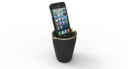 Black iPhone car docking station with Custom Iphone car charger