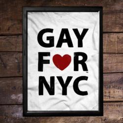 The Gay For NYC design, one of five currently available from Gay For America.
