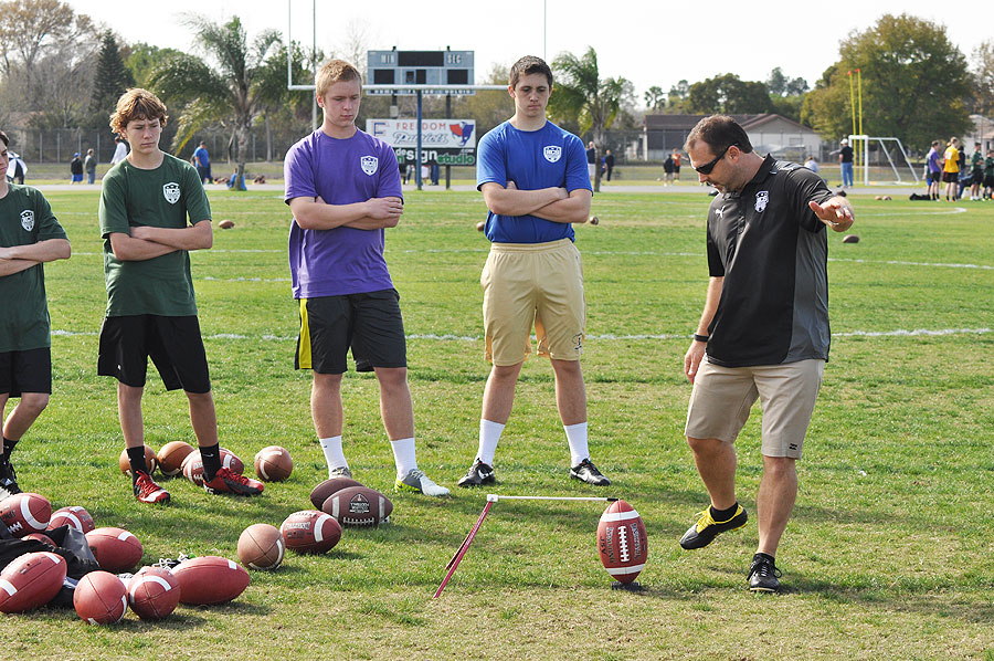 Kicking Coach Mike Hollis of ProForm Kicking Academy Hosted a