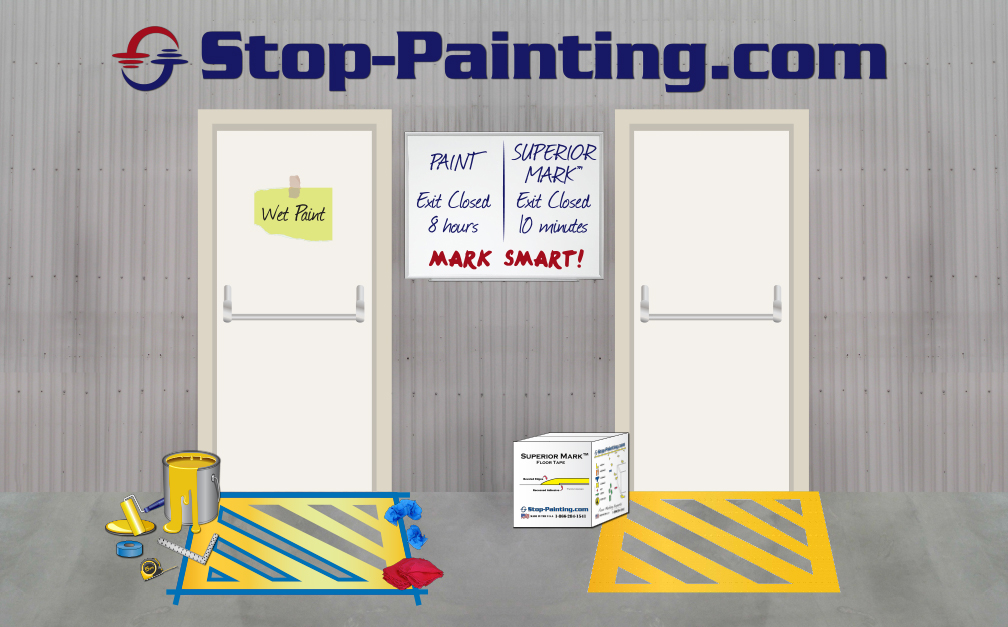 marking exit mark tape paint superior kit floor osha strips industrial prweb