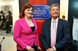 Slovakian MEP Katarína Neveďalová, host of 'Azerbaijan Through the Lens' in the European Parliament alongside Lionel Zetter, Director, TEAS