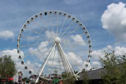 The Great Smoky Mountain Wheel at the Island in Pigeon Forge takes guests 200 feet into the air for breathtaking views of the scenic Smoky Mountains.
