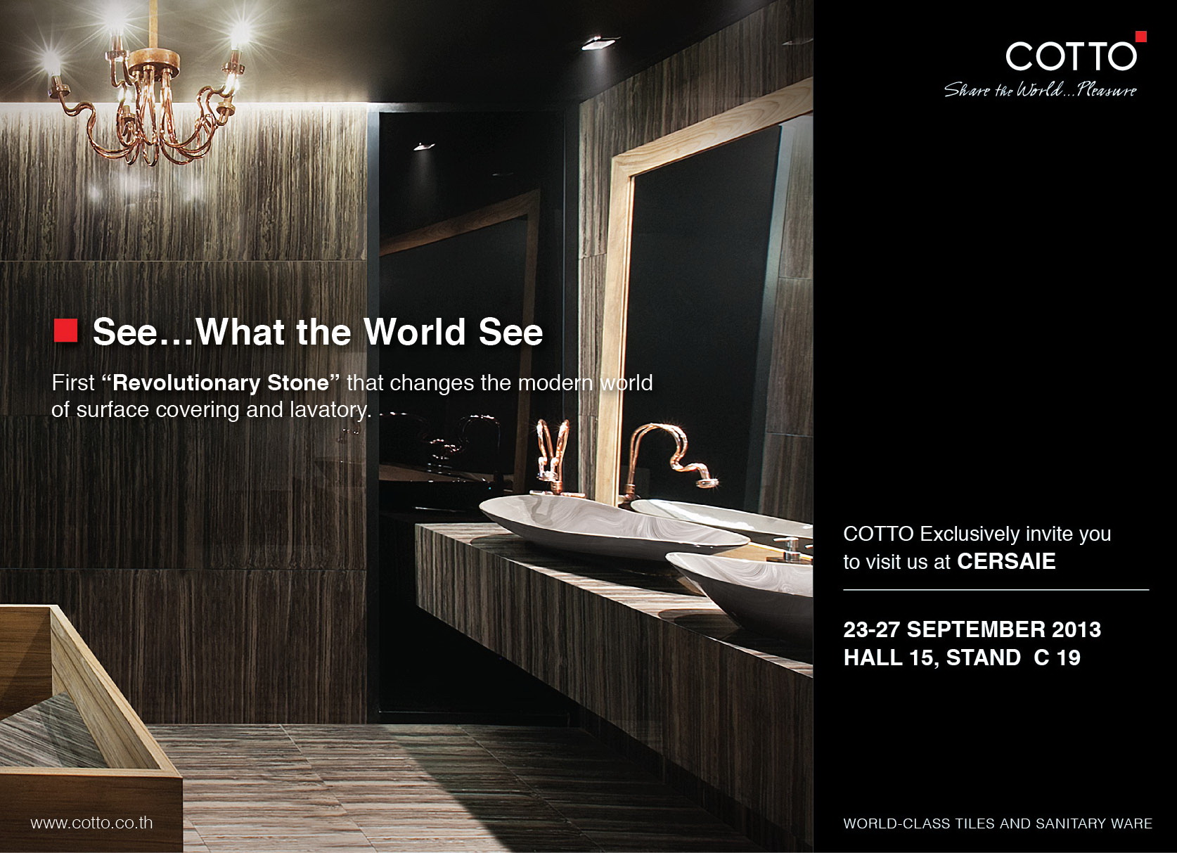 COTTO showcases its unique texture porcelain tiles and the ...