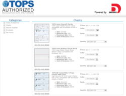 Deluxe Storefront for TOPS Compatible Checks and Business Forms