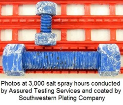 3,000 Salt Spray Hours tested bolts