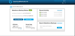 Backupify for Salesforce.com dashboard