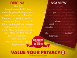 Normal vs NSA view