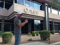 Nutrie founder Aaron Parkinson outside new Scottsdale Offices