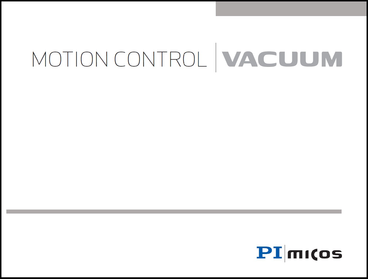 New Vacuum Catalog, UHV Compatible Motorized Positioners, Linear Stages ...