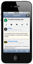 MobiHelp Running on iPhone