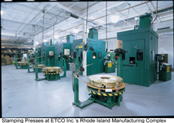 ETCO custom precision metal stamping plant
