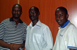 The Hotel Link Solutions Uganda team: Sula Kakande (left), Mamerito Ssenfuma (right) and Kizza Muhammed