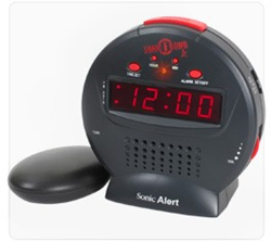 Economical and powerful extra-loud vibrating alarm clock