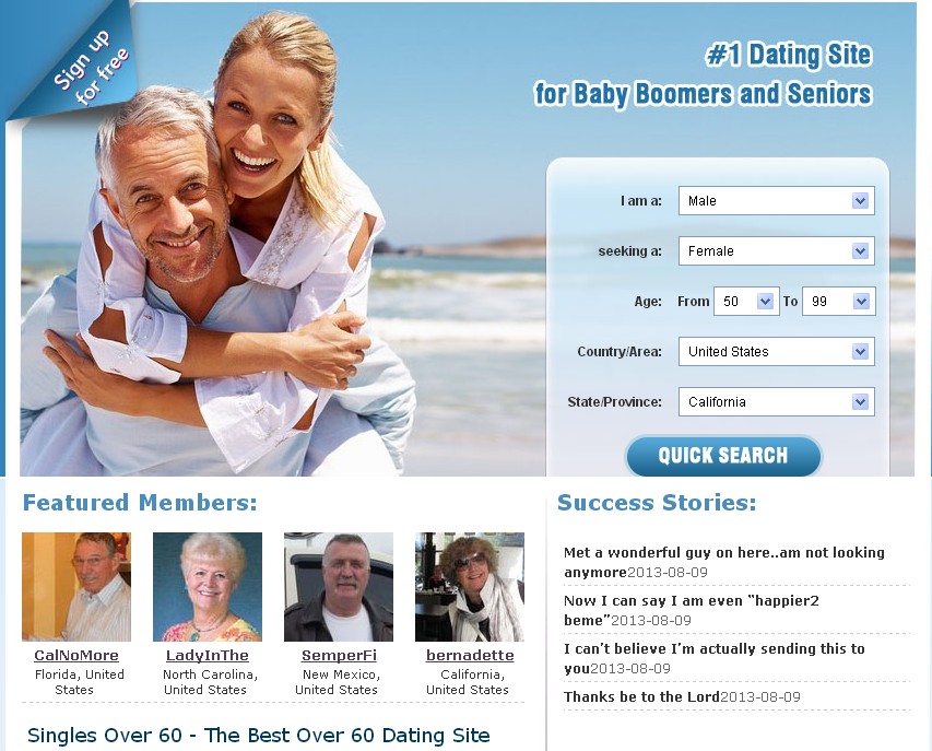 over 60 dating site free