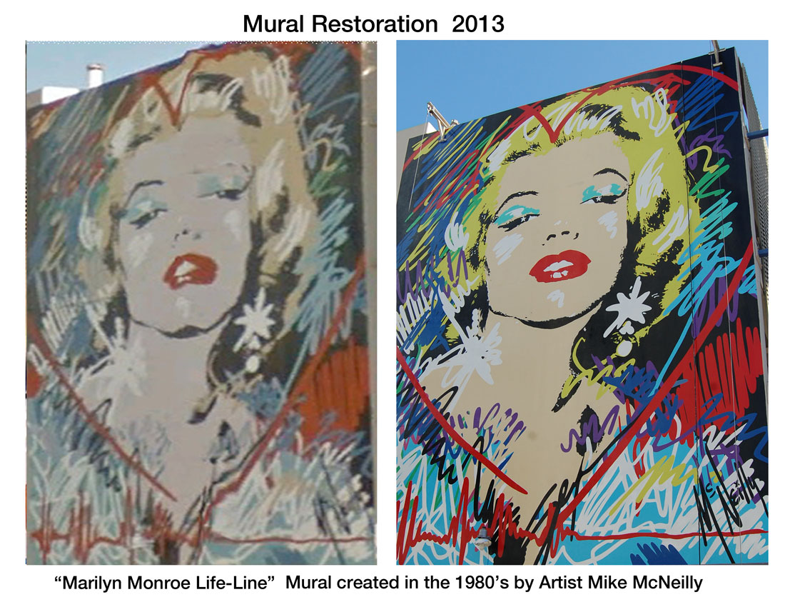 Hollywood Murals Created in the 1980's by Artist Mike McNeilly Now Restored as L.A. Approves
