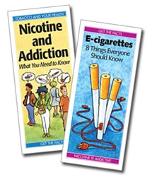 "E-cigarettes" pamphlet and "Nicotine and Addiction" pamphlet