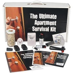 The SafeFamilyLife™ Ultimate Apartment Survival Kit contains an array of products that apartment owners and tenants can use to feel safer and more secure.