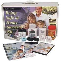 The SafeFamilyLife™ Being Safe At Home Survival Kit - Basic System contains an array of products that homeowners can use to feel safer and more secure.