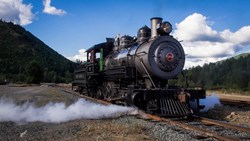 Working 1920's Era Steam Logging Locomotive at Mt. Rainier Scenic Railroad