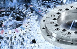 Lubricant-free, maintenance-free iglide® PRT stainless steel rotary table bearings