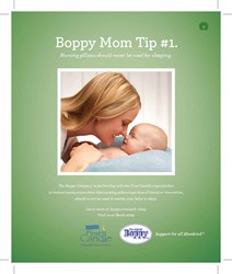 Creative for the Boppy Safe Sleep Campaign full page ad.